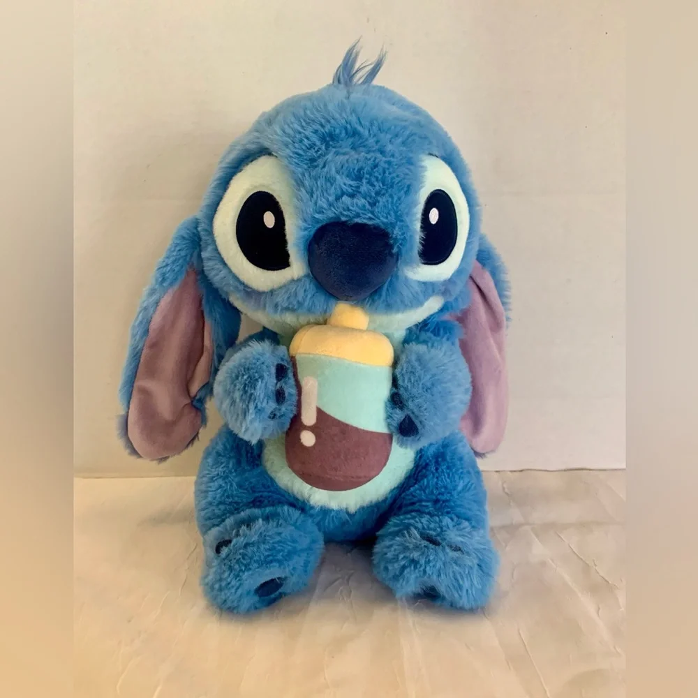 2025 Disney Parks Baby Stitch Milk Bottle Sipper Plush 13” - Picture 1 of 4